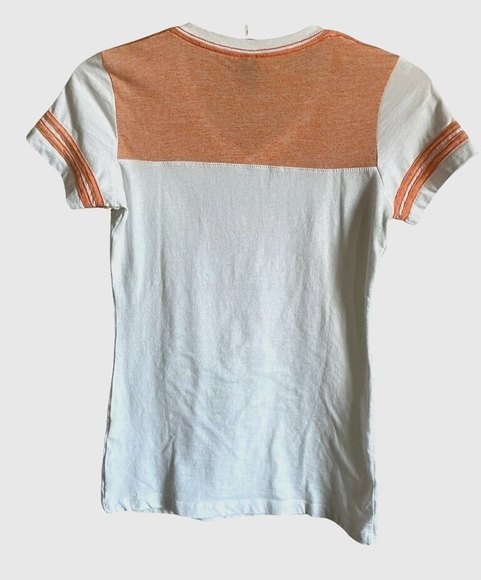 Harley Davidson Womens Short Sleeve TShirt SZ Small Orange White Screamin Eagle - Picture 3 of 8